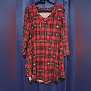 EUC- 2X V-Neck Flowy Tunic Top